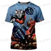 Men's T-Shirts New Hot Fashion Mecha Clocl Mazinger Z Mens and Womens Cool 3D Printed T-shirts Summer Harajuku Style Strt Plus-size Tops T240419