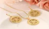 Eternity Circle Love Forever Earrings Pendant 18k Fine Gold GF Sterling Flower Necklace Set9048871