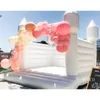 outdoor activities white inflatable wedding bouncer 4.5x4.2m party bouncy caslte Anniversary jumper house for sale