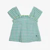 Set di abbigliamento 2024 Set per bambini Spring BC Green Plaid Collezione sciolta di cotone Shorts e pantaloni