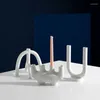 Candele per candele 2x Ceramica Ceramica Candlestick Minimalista Creative Tealight Stand Desktop Tipo B C