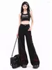 Jeans féminins WCFCX Studio noir baggy harajuku y2k pantalon de jean coréen