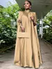 Abiti casual eleganti satinati per donne abiti autunnali abiti longue mousseline femme maxi lungo abito streetwear grande swing swing swingos