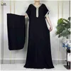 Ethnic Clothing New Summer Kaftan Abaya 2023 African Dresses for Women Traditional Clothing Islam Prayer Attire Turkey Muslim Loose Robe Ramadan d240419