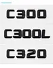 C300 C300L C320 Número da carta ABS ABS Silver Chrome Emblem Badge Car Sticker Acessórios para Mercedes Benz 190E W201 W202 W203 W2041943297