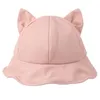 Bérets Fisherman Hat Sports Bucket Cartoon Kitten Oreau pour l'entraînement