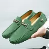 Casual Shoes Leather Men 2024 Mens Loafers Women Breathable Slip On Black Driving Plus Size 38-48