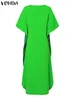 Платья плюс размеры 5xl Vonda Summer Maxi Long Dress 2024 Женская вечеринка салата