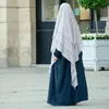 Lady Fashion Muslim Khimar Three Layer Ruffles Hijabs Dubai Turkiet Arabiska kvinnor Turban Islamiska huvudbonadskrafer Bönplagg240403