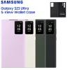 Wallets Samsung Original Smart View Wallet Flip Case para Samsung Galaxy S23 Ultra SMS918B Tampa de capa de telefone de SIVEIRA