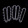 100Pcs Safety Pins Support De Broche Brooches 5 Holes Alloy Silver Plated For Charms Necklaces Jewelry DIY Finding 7cm 240412