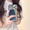 Caisses de téléphone portable Instagram Black Small Heart Arc adapté à l'iPhone 14 Promax 13 Case de téléphone 12 Miroir 15 Femme H240419