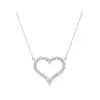 Luxury Tiffenny Designer Brand Pendant Necklaces Seiko Edition T Family Womens Small Cong Design Gold Plated Hollow Set Diamond Heart Necklace Love Medium and Large