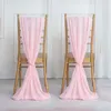 2 pezzi Sedia in chiffon Sash Mariage Cover Decoration Fabric Wedding Home Party Supplies El Banquet Decor 240407