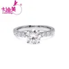 Wedding Rings Cadermay Eeuwigheid 6,5 mm D VVS1 Diamond verlovingsringbanden Trendy Silver 925 Moissanites Rings 240419