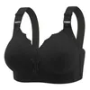 Bras Thin And Large-sized Women's Bra With Four Breasted Buttons No Steel Rings To Prevent Sagging Comfortable Breathable