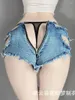 Short féminin Femmes Perforé Jeans sexy pantalon basse taie Tempation Zipper Fork Hollow Out Tassel Futton Summer Folds Ovbg