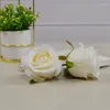 Fleurs décoratives 2pcs 6,5 cm 11Colors Artificiel Silk Retro Rose Flower Head for Diy Wall Bouquet Wedding Home Garden Party Party