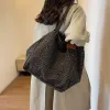 Tassen vintage dames luipaard handtas ontwerp 2023 Koreaanse mode shopper grote boodschappentassen lady schoudertas vrouwelijke grote capaciteit tas