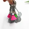 Keychains 60st Badminton Keychain Tennis Party Gynnar Sport Key Ring Ball Holder Gift for Women Novelty