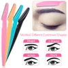 100PCS Eyebrow Shaper Portable Shaver Eye Brow Trimmer Shaping Scissors Cutter Woman Face Blade Shaper Hair Remover Makeup Tool 240416