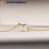 Pendanthalsband Jovovasmile VVS Moissanite -halsband 0,5CT pastill Curge Silver Plated 18k Gold Jewelry Christmas Gift for Women 240419