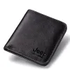 Wallets 2022 New Thin Cow Genuine Leather Wallet Men Coin Purse Small Mini Card Holder Simple Portfolio Portomonee Slim Male Walet