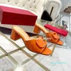 Designer Sandaler High Heels Office Dress Shoes Womens Fashion Slippers Patent Leather Chunky Heel Summer Women Luxury Party Casual Shoes