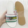 Summer Femme Flat Slides Outdoor Sandal Slipper Designer Shoes Fashion Luxury Engle Head Striped Slippers 2024 240418