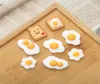 30 шт -симуляционное яйцо, яйцо, яйцо, сэндвич, сэндвич, компоненты смолы с бутербэдом, каборовая фальшивая еда подгонка
