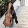 Bags 40/41in Waterproof Guitar Case Double Strap Pu Leather Padded Guitar Backpack Shoulder Strap Acoustic Classical Guitarra Bag