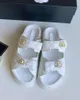 Pantofole in velcro sandali piatti in oro estivo femminile