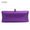 Bags NUPHIA Hard Box Clutch Rhinestud Clutches and Evening Bags Purple Gray Brown Green Orange Blue Silver