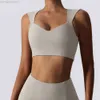 Desginer Alooo Yoga Aloe Top Shirt Clothe Short Woman Ytterkläder som kör tätt fitness snabb torr kort sportstopp med bröstkuddar