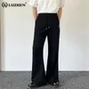 Pantalon masculin Luzhen 2024 Fashion Elegant Slim Fit Bell-Bottoms Pantmans Spring Trendy Original Color Colontal Casual Casual Suit LZ2705