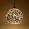 Żyrandole płyn Nordic Color Glass Lampa nowoczesna sypialnia nocna sztuka led restauracyjna bar kawiarnia kawiarnia żyrandol żyrandol