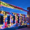 32m Solar Powered Rope Strip Lights Waterproof Tube Rope Garland Fairy Light Strings for Outdoor Indoor Garden Christmas Decor 240408