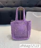 Designer tas draagtas strawtas strandtas mode mesh holle geweven voor zomerse stro zak zwarte abrikoos zomer geweven tas vakantiezak grote capaciteit boodschappentas