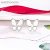 Dames topklasse Vancelfe originele designer oorbellen hoge editie stijl volledige diamant vlinder oorbellen met diamant witte sieraden met logo