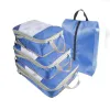Väskor Travelkomprimering Packning av kuber Portable Lage Organizer förvaringsväskor Skor Väskor med Mesh Lightweigh fällbar handväska