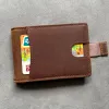 Clips gepersonaliseerde gegraveerde echt lederen geldclip portemonnee EU VS euros gepersonaliseerde geschenken geldhouder met voorzak