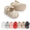 PU Leather Bowknot Baby Girls Shoes Cute Moccasins Heart Soft Sole Flat First Walkers Toddler Princess Footwear Crib 240415