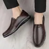 Casual Shoes Men Business Formal Projektanci skóry dla prostej pracy biurowej
