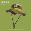 Boinas homens e mulheres japoneses Retro Retro Comparation Bucket Hat ao ar livre seca rápida e respirável Capinho de montanhismo de protetor solar