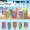 NIEUWE RUM BAR 10000PUFF wegwerpbaar e-sigaret puff10k mesh spoel vaper pen net roll e sigaret 20 ml verdamper e-sigaret 0% 2% 5% vaper 10 smaken