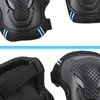 6pcs/conjunto de patins de patinação rolos cotovelar joelheiras de joelheiras de punho de punho crianças adultos montando skateboard de bicicleta esportes de proteção de proteção de proteção