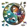 Puzzles 3D Tai Chi Yin Yang Puzzle en bois Ocean and Forest Puzzle Toys Home Decoration Paint Holiday Gifts Stress Relief Toys 240419