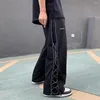 Pantaloni da uomo latena lana lace-up stampa estate sottile hip hop cargo dritto da uomo vestiti per la tuta quotidiana