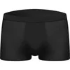 Men de sous-vêtements Men sous-vêtements Sexy Gay Boxers Nylon Mâle Male Male Rapide Dry Cueca Tanga Shorts solides Sleeping Or128