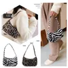 Väska mode utsökta shopping kvinnliga zebra leopard mönster hobo handväskor vintage gata axel underarmsäckar